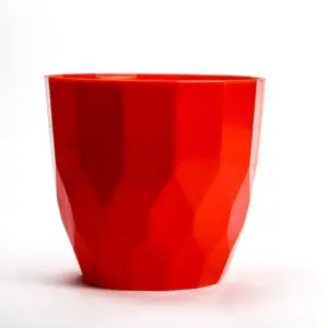 PLASTIC POT RED 12CM (PACK OF 4 PC )