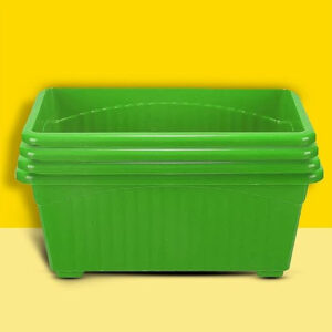 PLASTIC POTS -13 INCH GREEN (PACK OF 4 PCS )