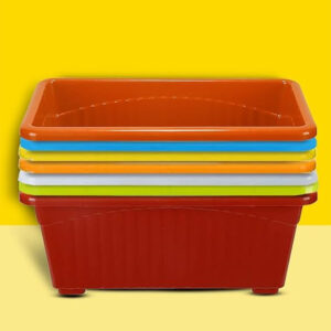 PLASTIC WINDOW POTS -13 INCH MULTICOLOR (PACK OF 7 PCS)